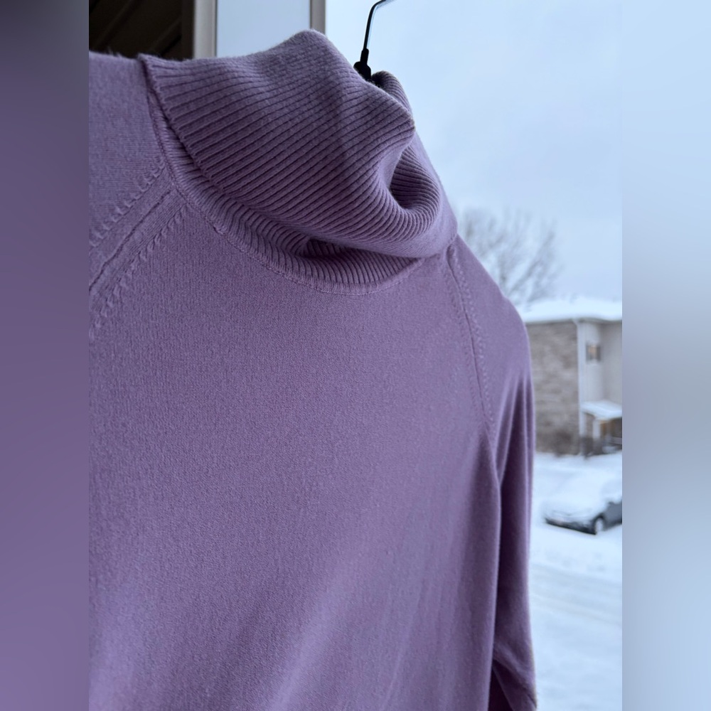 🆕 Ottod’Ame Essence Lavender Turtleneck Sweater US 10 Made in Italy ViscoseBlend - Picture 10 of 17